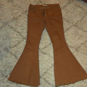 Free People Tan Denim Pants